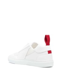 Мужские белые кожаные низкие кеды от Ferrari