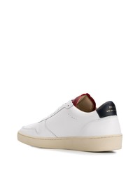 Мужские белые кожаные низкие кеды от Zespà