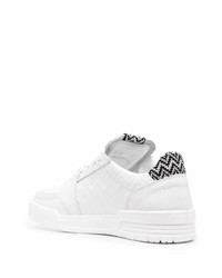 Мужские белые кожаные низкие кеды от Missoni