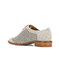 Женские белые кожаные оксфорды от Clergerie