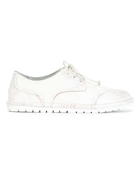 Женские белые кожаные оксфорды от Marsèll