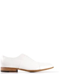 Белые кожаные оксфорды от Raparo
