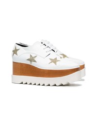 Женские белые кожаные оксфорды от Stella McCartney