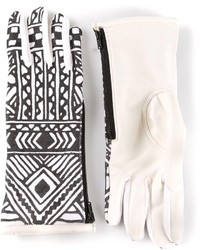 Женские белые кожаные перчатки от Kokon To Zai
