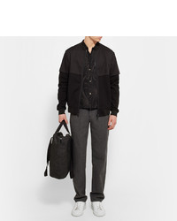 Мужские белые кожаные плетеные низкие кеды от Oamc