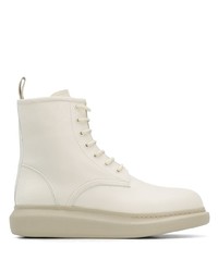 Мужские белые кожаные повседневные ботинки от Alexander McQueen