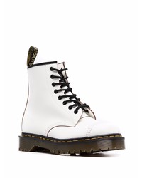 Мужские белые кожаные повседневные ботинки от Dr. Martens