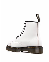 Мужские белые кожаные повседневные ботинки от Dr. Martens