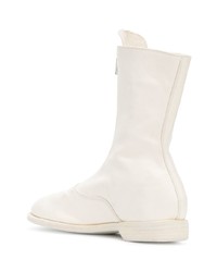 Мужские белые кожаные повседневные ботинки от Guidi