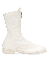 Мужские белые кожаные повседневные ботинки от Guidi