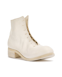 Мужские белые кожаные повседневные ботинки от Guidi