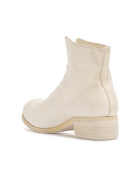 Мужские белые кожаные повседневные ботинки от Guidi