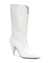 Белые кожаные полусапоги от ATTICO