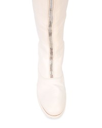 Белые кожаные полусапоги от Guidi