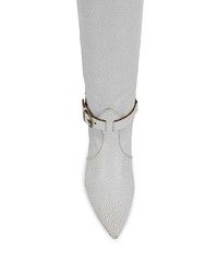 Белые кожаные полусапоги от Miu Miu