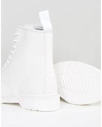 Мужские белые кожаные рабочие ботинки от Dr. Martens