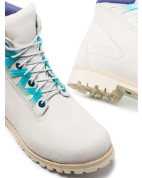 Мужские белые кожаные рабочие ботинки от Sankuanz