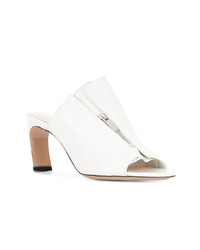 Белые кожаные сабо от Nicholas Kirkwood