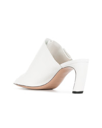 Белые кожаные сабо от Nicholas Kirkwood
