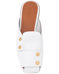 Белые кожаные сабо от Rosetta Getty