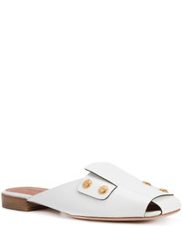 Белые кожаные сабо от Rosetta Getty