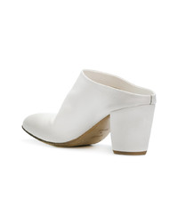 Белые кожаные сабо от Marsèll