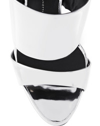 Белые кожаные сабо от Giuseppe Zanotti