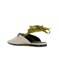 Белые кожаные сабо от Off-White