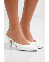 Белые кожаные сабо от Mansur Gavriel