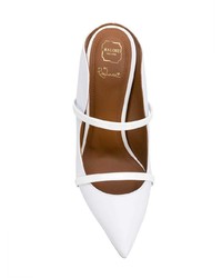 Белые кожаные сабо от Malone Souliers