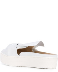 Белые кожаные сабо от No.21