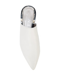 Белые кожаные сабо от AGL