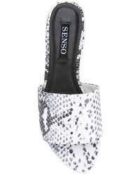 Белые кожаные сабо от Senso