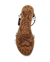 Белые кожаные сандалии на плоской подошве от Bigtora