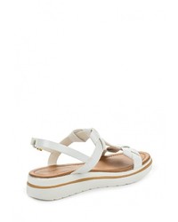 Белые кожаные сандалии на плоской подошве от Call it SPRING