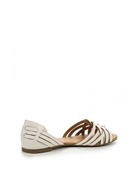 Белые кожаные сандалии на плоской подошве от Call it SPRING