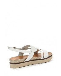 Белые кожаные сандалии на плоской подошве от Call it SPRING