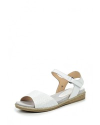 Белые кожаные сандалии на плоской подошве от Caprice