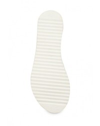 Белые кожаные сандалии на плоской подошве от Diamantique