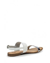 Белые кожаные сандалии на плоской подошве от Gioseppo