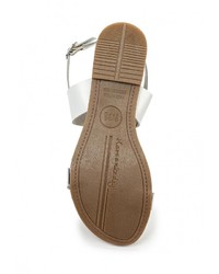 Белые кожаные сандалии на плоской подошве от Gioseppo