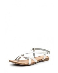 Белые кожаные сандалии на плоской подошве от Gioseppo