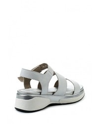 Белые кожаные сандалии на плоской подошве от HCS