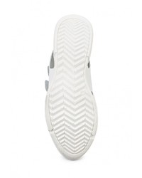 Белые кожаные сандалии на плоской подошве от KMB