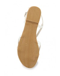 Белые кожаные сандалии на плоской подошве от Mada-Emme