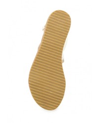 Белые кожаные сандалии на плоской подошве от Malien