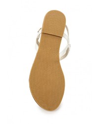 Белые кожаные сандалии на плоской подошве от Malien