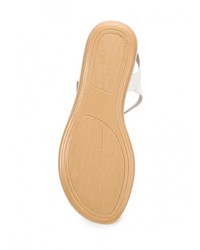 Белые кожаные сандалии на плоской подошве от Renda