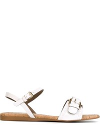 Белые кожаные сандалии на плоской подошве от Stella McCartney