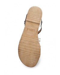 Белые кожаные сандалии на плоской подошве от Super Mode